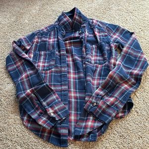 Hollister Blue and Red Flannel